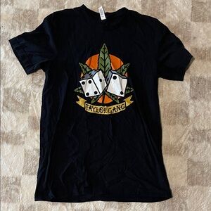 Taylor Gang  Graphic Tee with Dice and Leaf Design